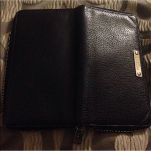 Yves Saint Laurent Pebble Leather Zip Wallet